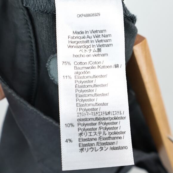 NWT Madewell Kick Out Crop Pants In Garment-Dyed Dark Pavement Charcoal Size 33 - Picture 7 of 8